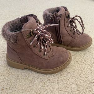Toddler Faux Suede Sherpa Boots